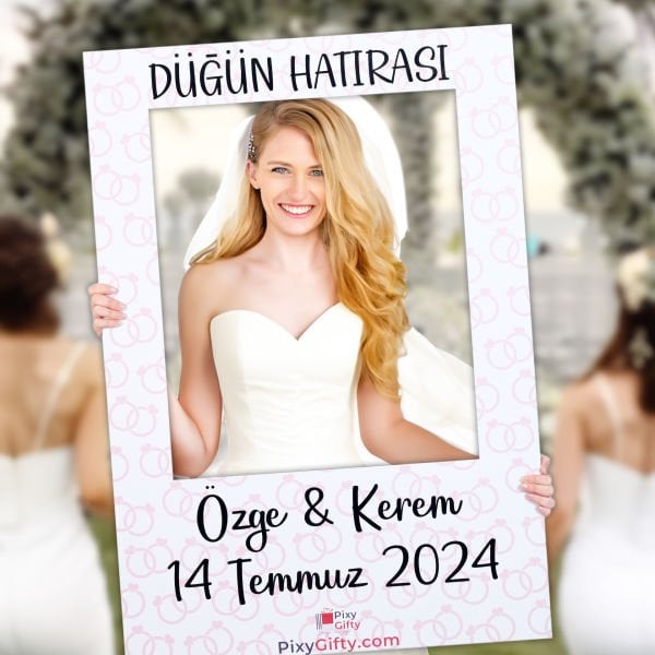 Desenli Düğün Çerçevesi