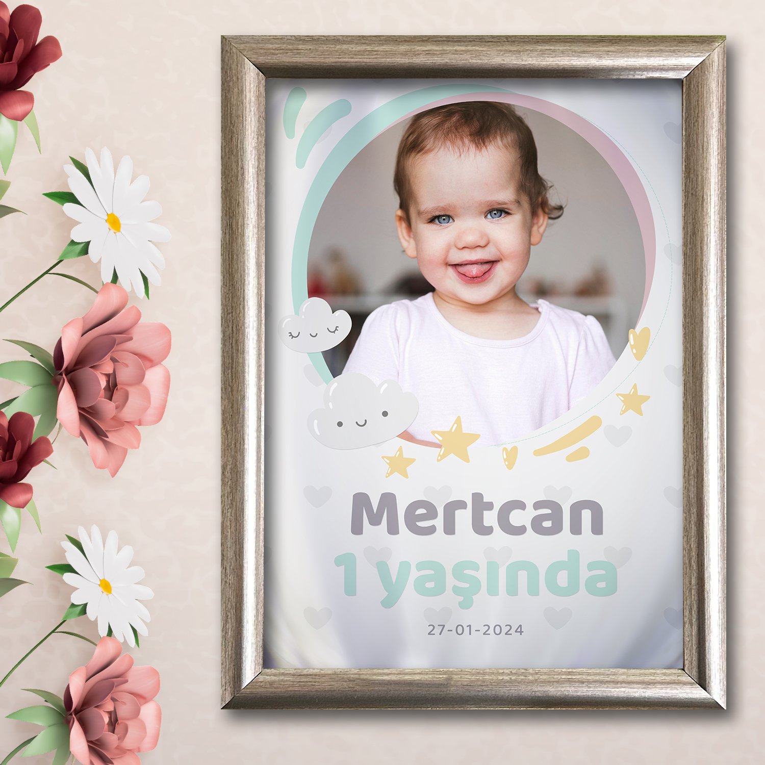 '' Doğum Günü Mucizesi '' Tasarımlı Fotoğraf Baskı